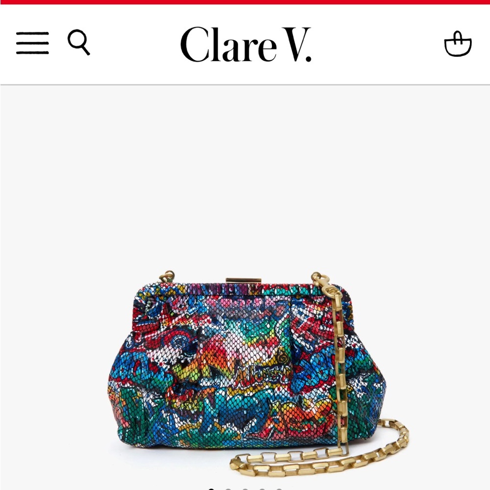 Clare V. Sissy Crossbody in Python Grafitti